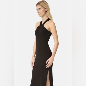 Rag & Bone Rachel Sleeveless Cutout Ribbed Midi Dress Black Size 0